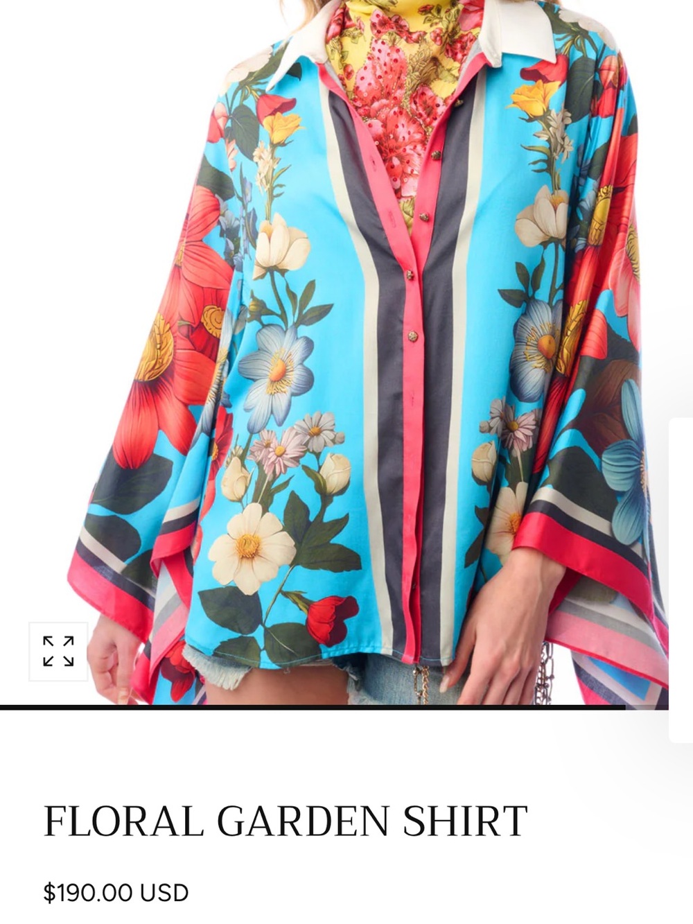 2ZS.NWT $190 ARATTA FLORAL GARDEN SHIRT - Picture 3 of 9
